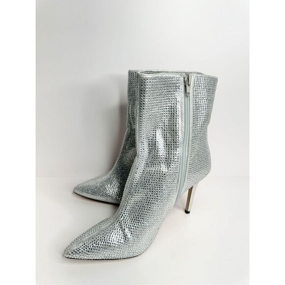 BP Ankle Booties Size 8.5 Athenna Crystal Pointed Toe High Heel Boots - Picture 4 of 10